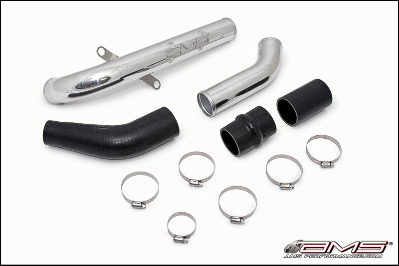 AMS Performance 08-15 Mitsubishi EVO X Upper I/C Pipe - Black Powder Coat