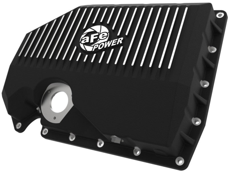 aFe 05-19 VW 1.8L/2.0L w/ Oil Sensor Engine Oil Pan Black POWER Street Series w/ Machined Fins