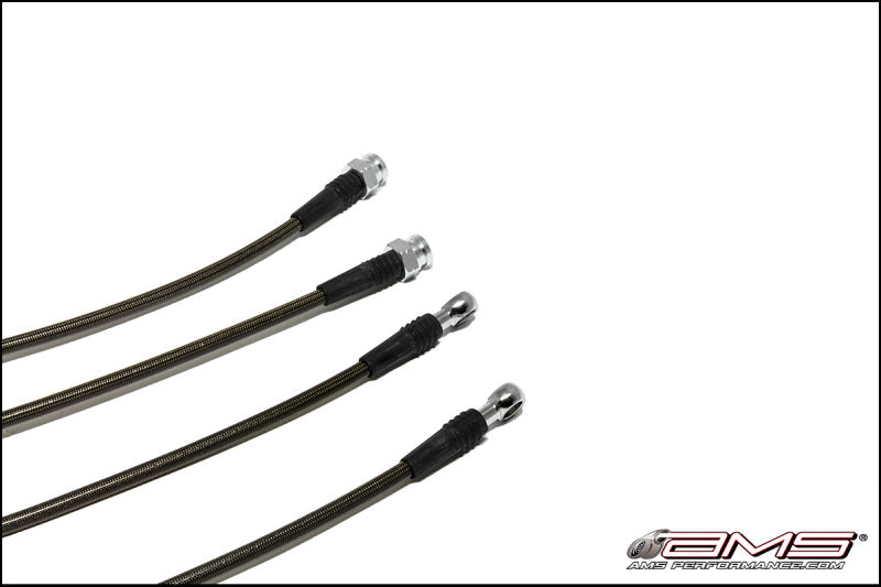 AMS Performance 08-15 Mitsubishi EVO X Stainless Steel Brake Lines (4 Lines)