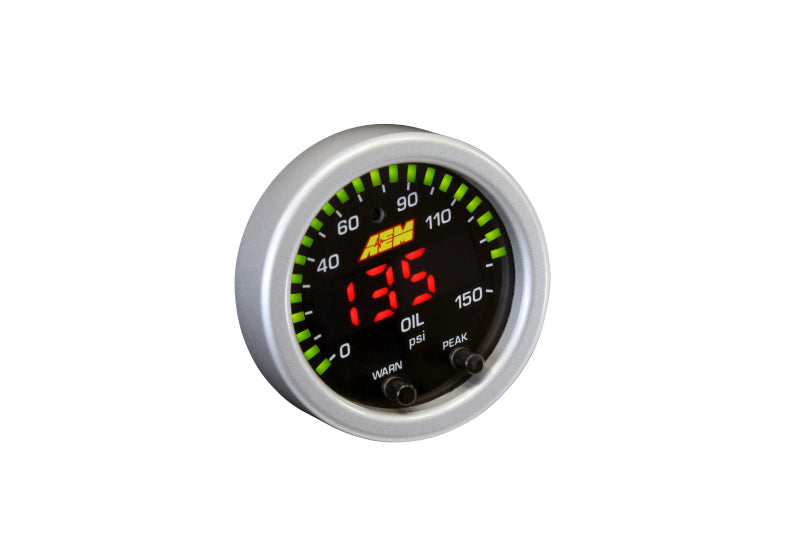 AEM X-Series 0-150 Oil Pressure Gauge Kit